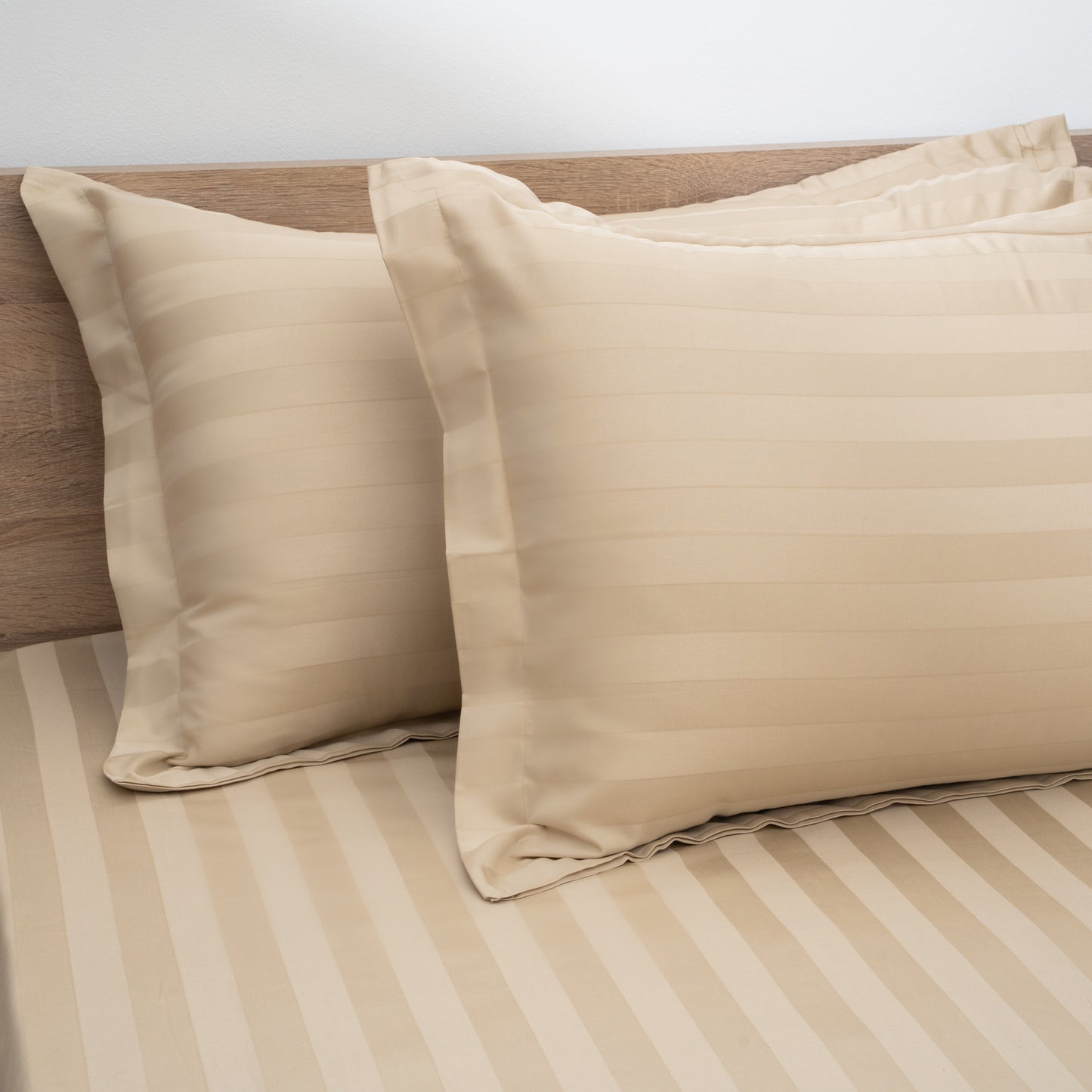 Stripe Comfort Bedsheet Set - Pastel Brown