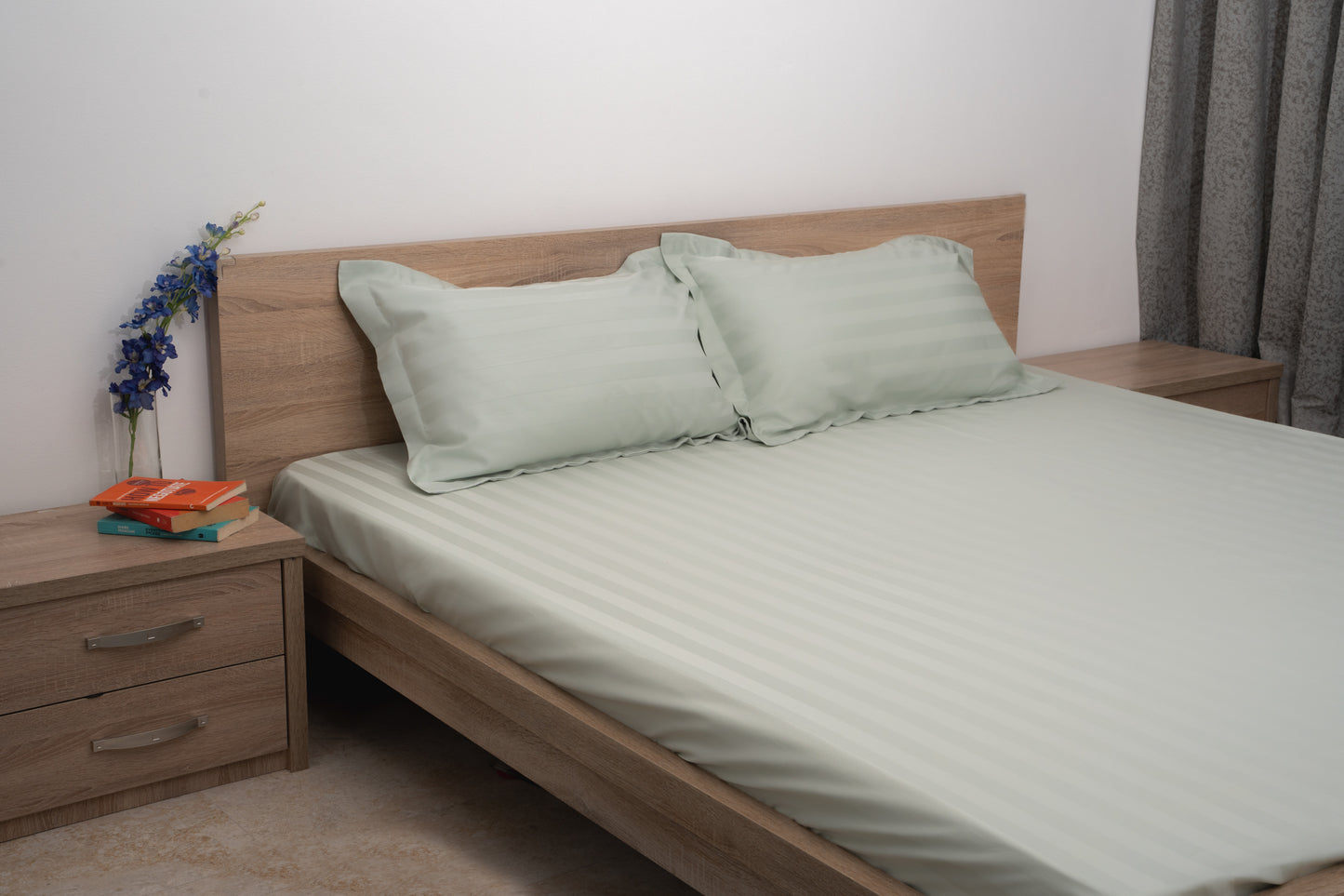 Stripe Comfort Bedsheet Set -Pastel Green