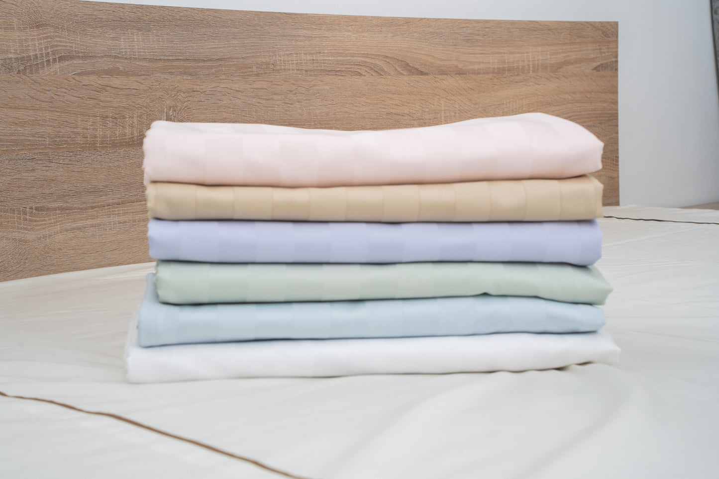 Stripe Comfort Bedsheet Set -White