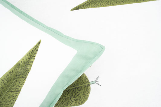 HandBlock Artisan Weave Foral White & Green Bedsheet Set