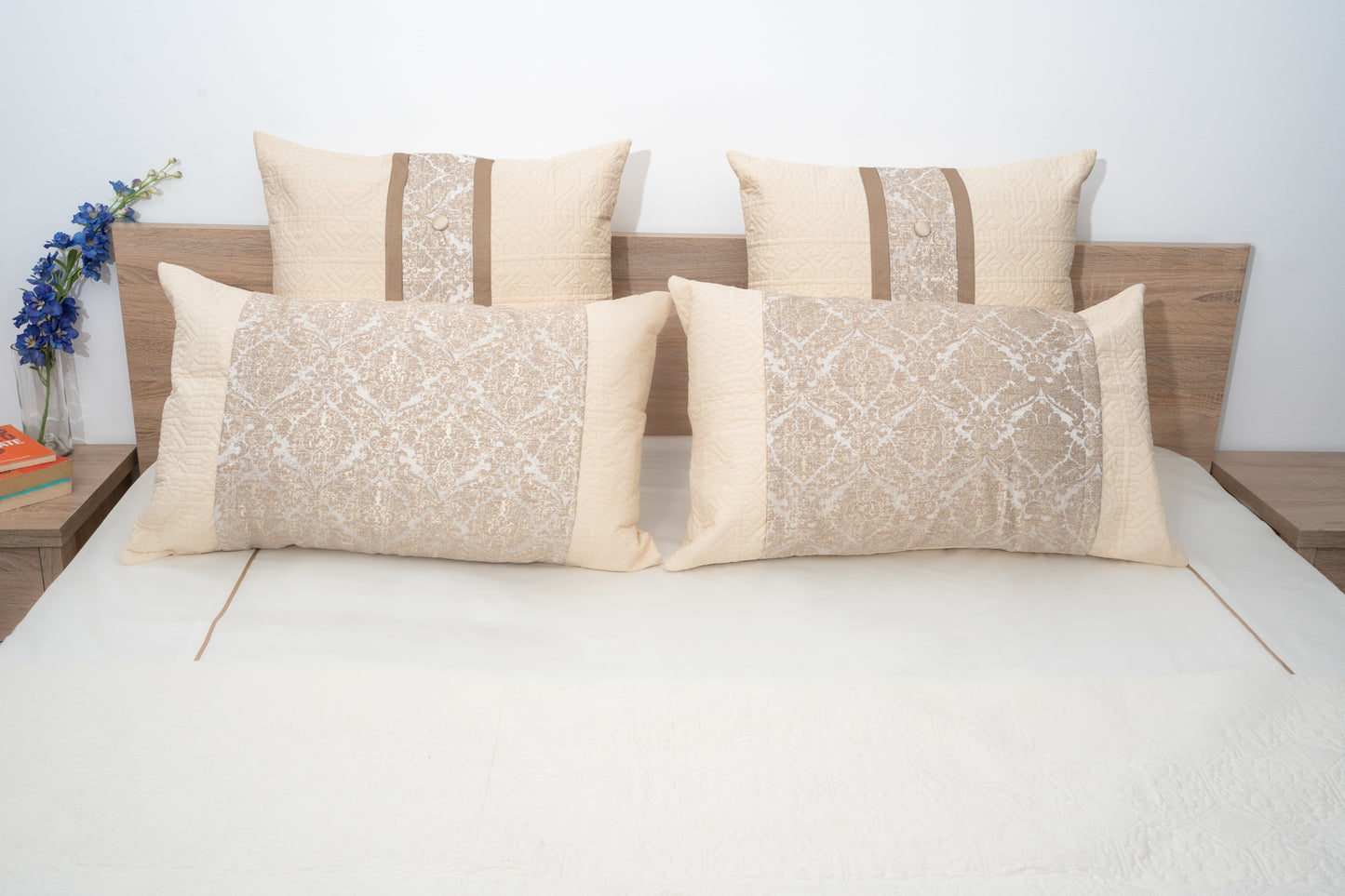 Elysian 5 Piece Quilt Set - Cream