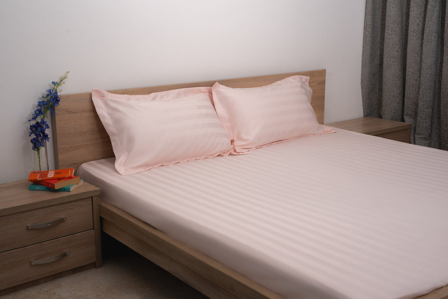 Stripe Comfort Bedsheet Set - Pastel Peach