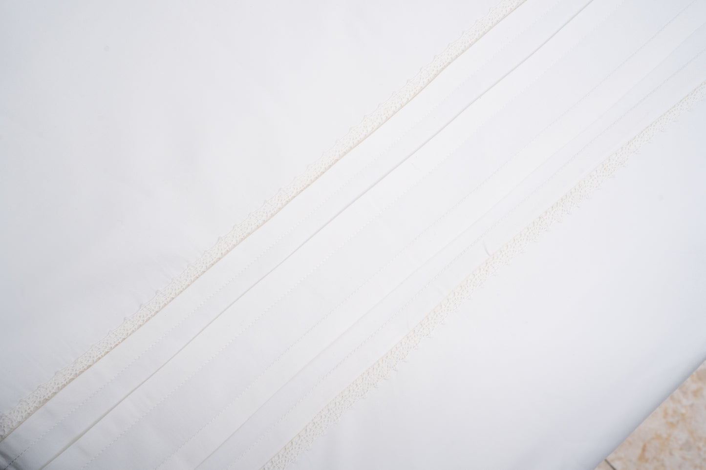 Victorian Lace White Bedsheet Duvet Cover Set