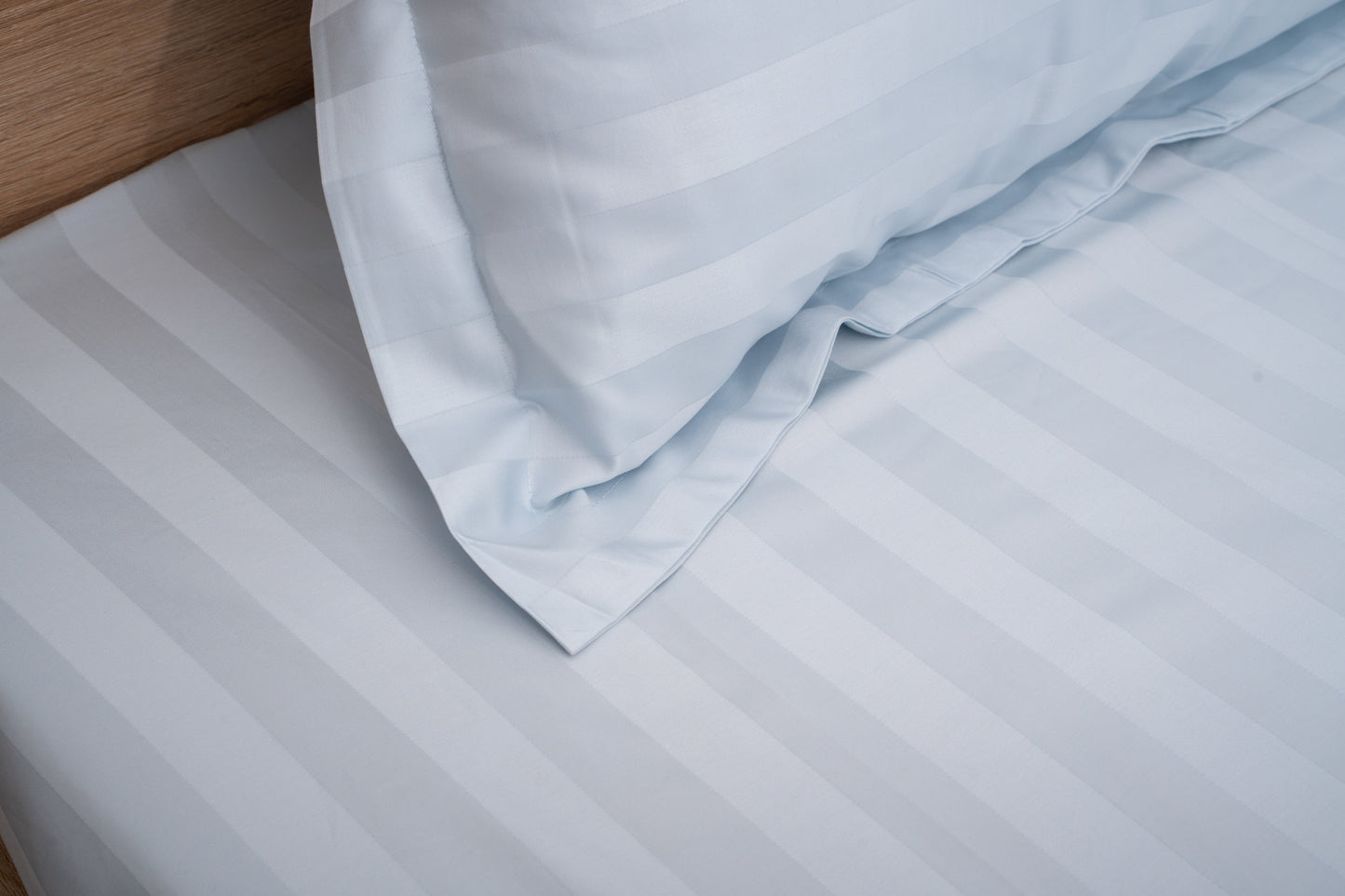 Stripe Comfort Bedsheet Set - Pastel Blue