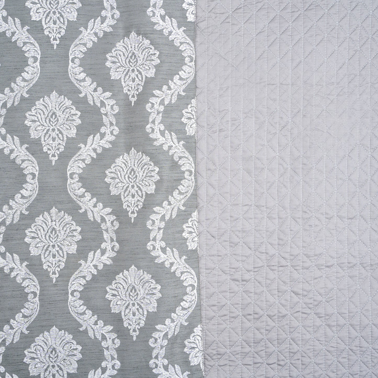 Elysian 7 Piece Quilt Set - Grey & Silver